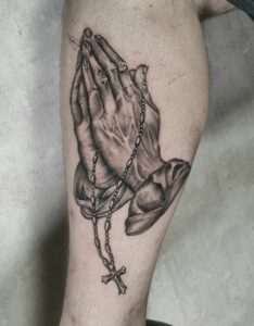 Dürer Praying Hands Holy Tattoo Tattoohütte Spraitbach Mari Rocks Tattoostudio Rocknroll